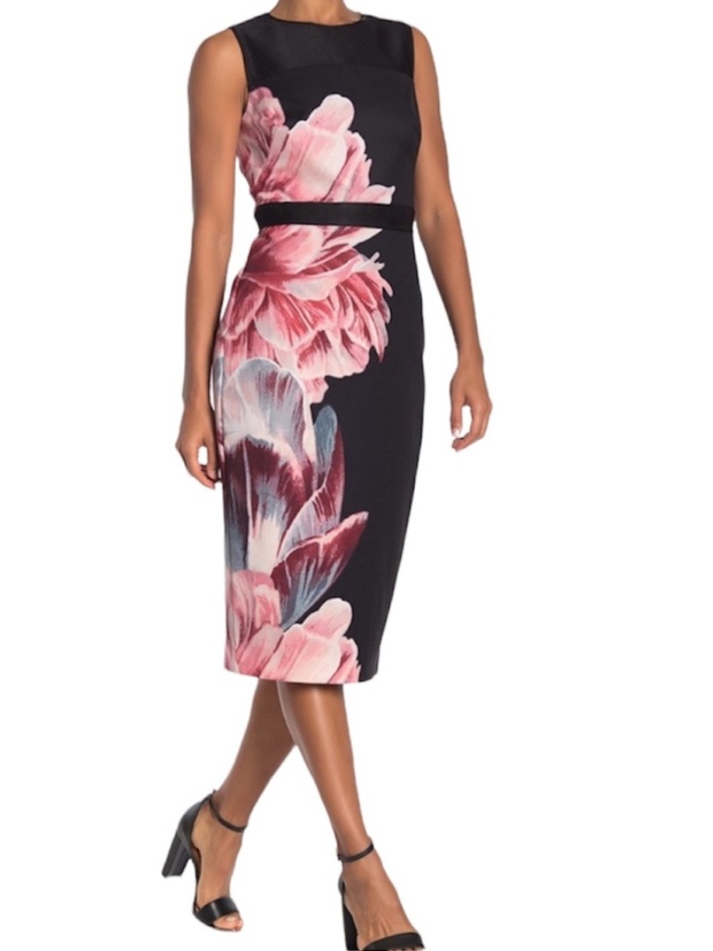 TED BAKER Xanadu Tranquility Floral Print Woven Dress Size US 6
